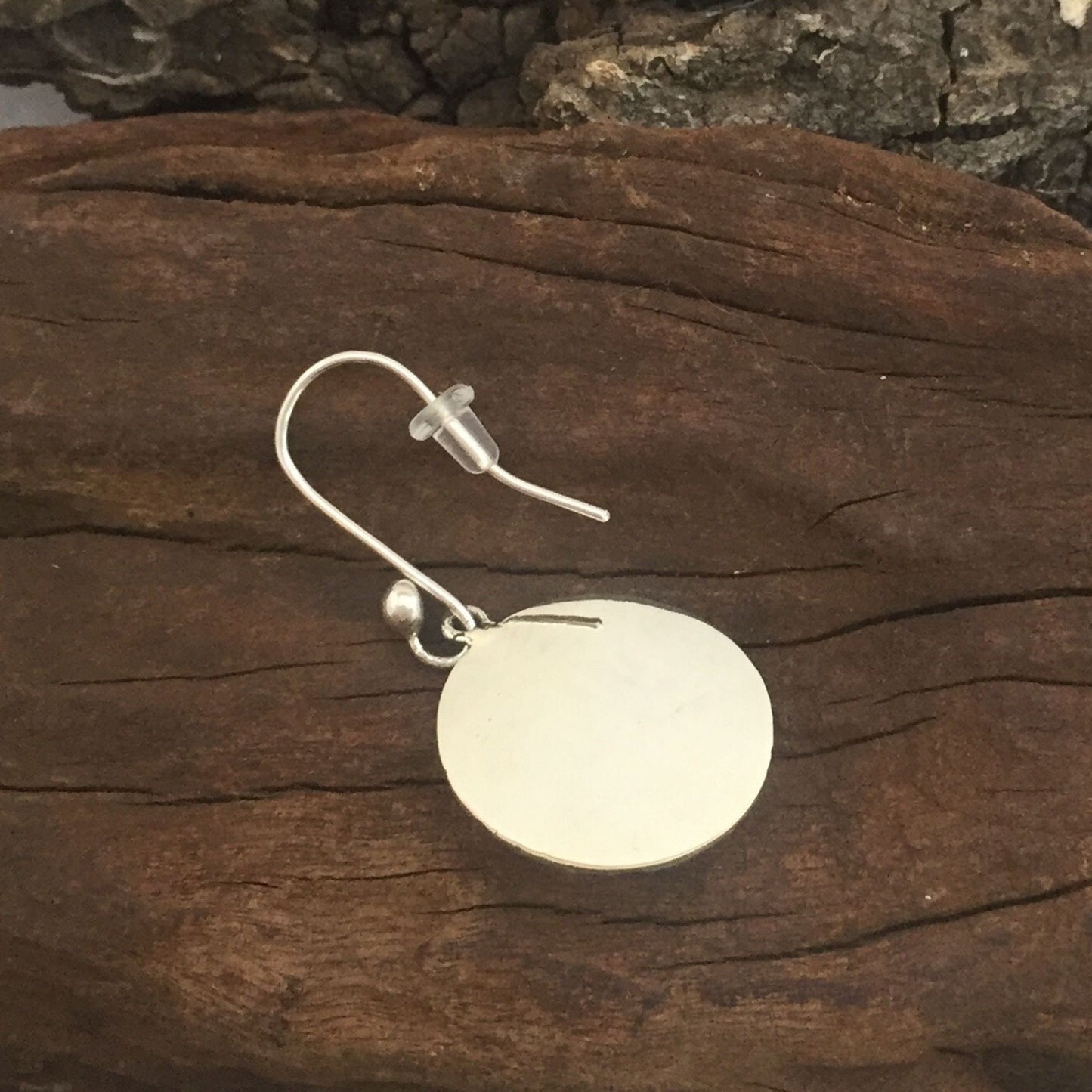 Hammered Sterling Silver and Turquoise Earrings