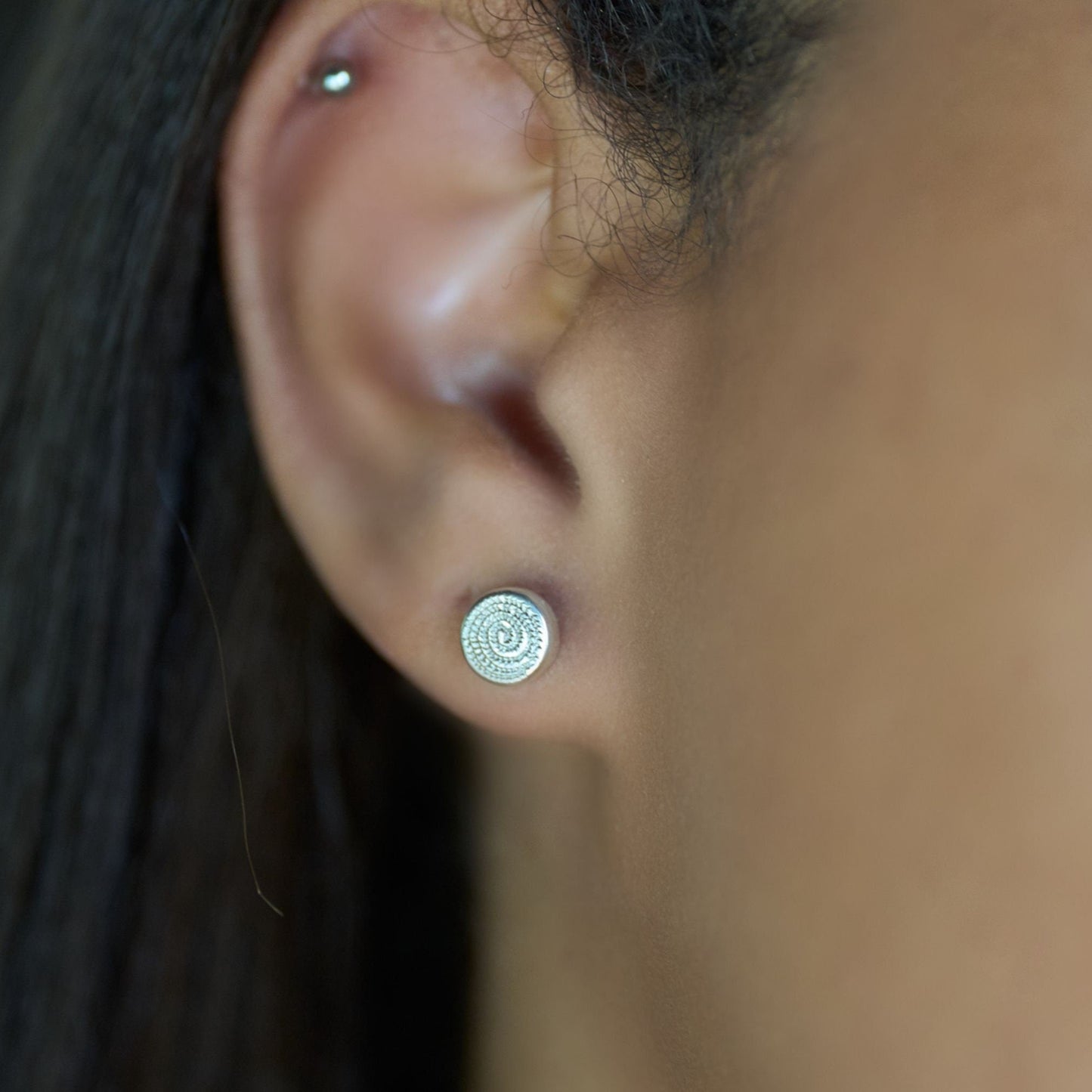 Mini Chunky Sterling Silver Ndoro Studs