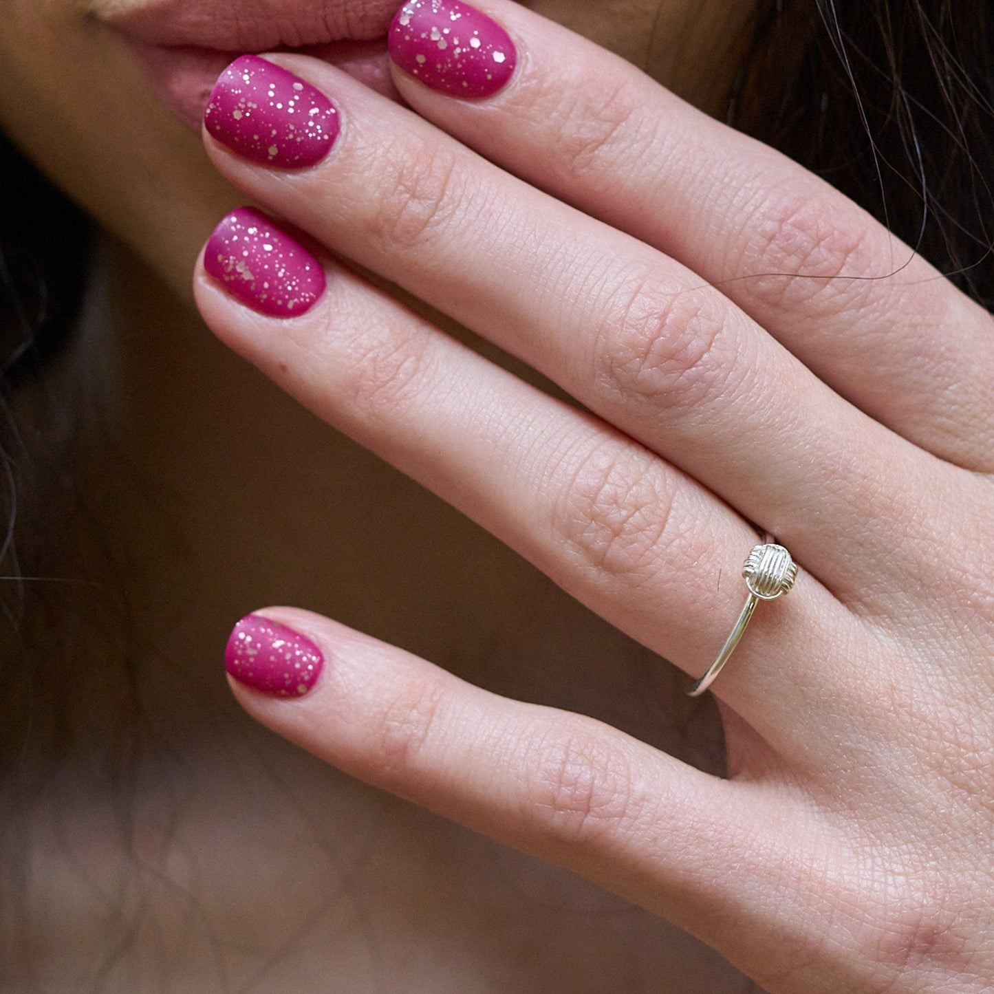 Sterling Silver Mini Elephant Knot Stacking Ring