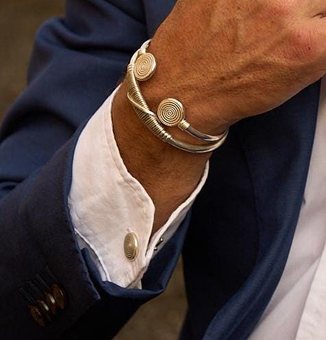 Ndoro Cuff Links made in Sterling Silver in Zimbabwe