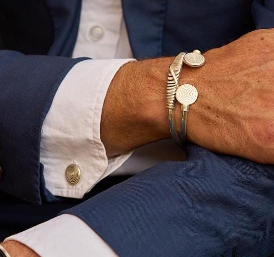 Ndoro Cuff Links made in Sterling Silver in Zimbabwe