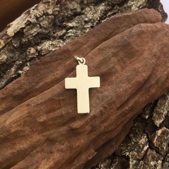 Sterling Silver Solid Cross with no Engraving