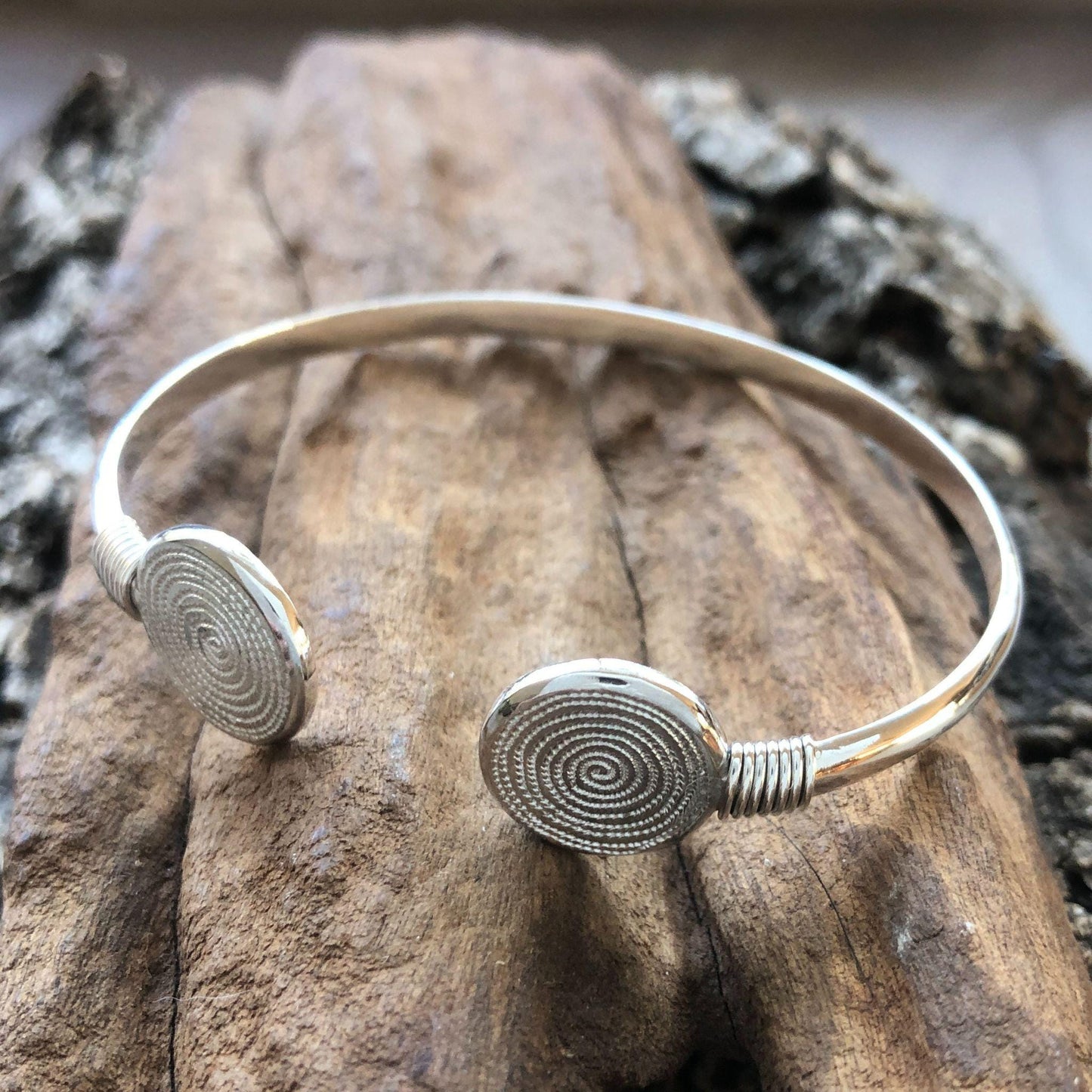 Sterling Silver Double Ndoro Cuff Bangle