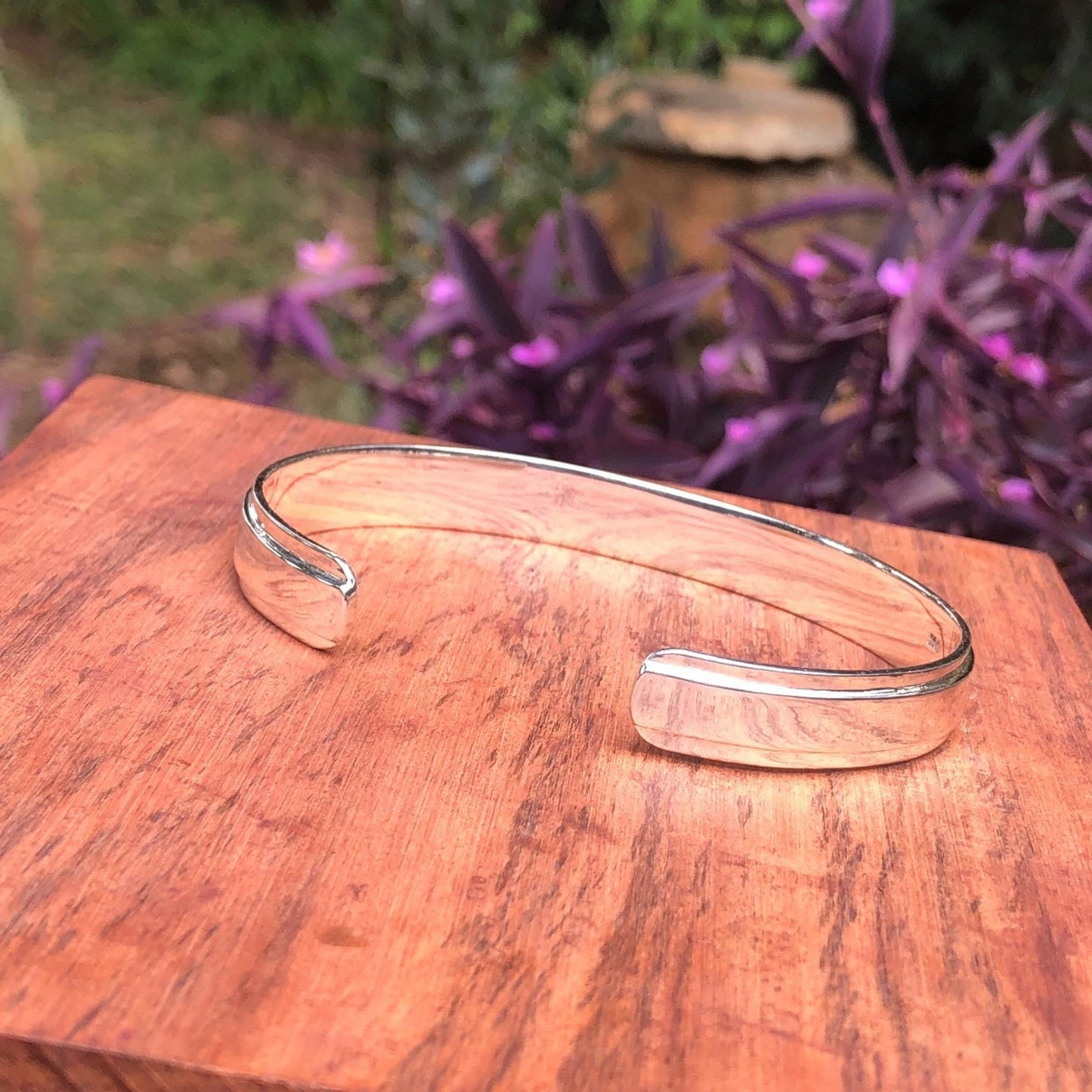 Double Cuff Bangle in Sterling Silver