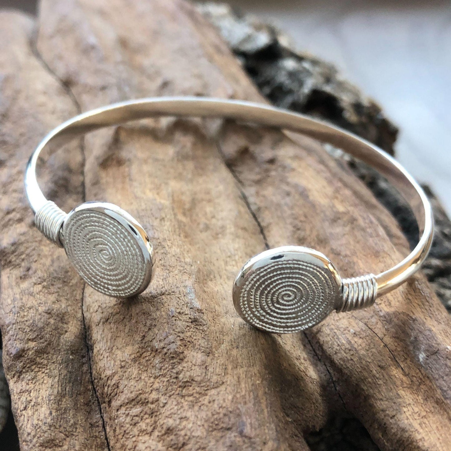 Sterling Silver Double Ndoro Cuff Bangle
