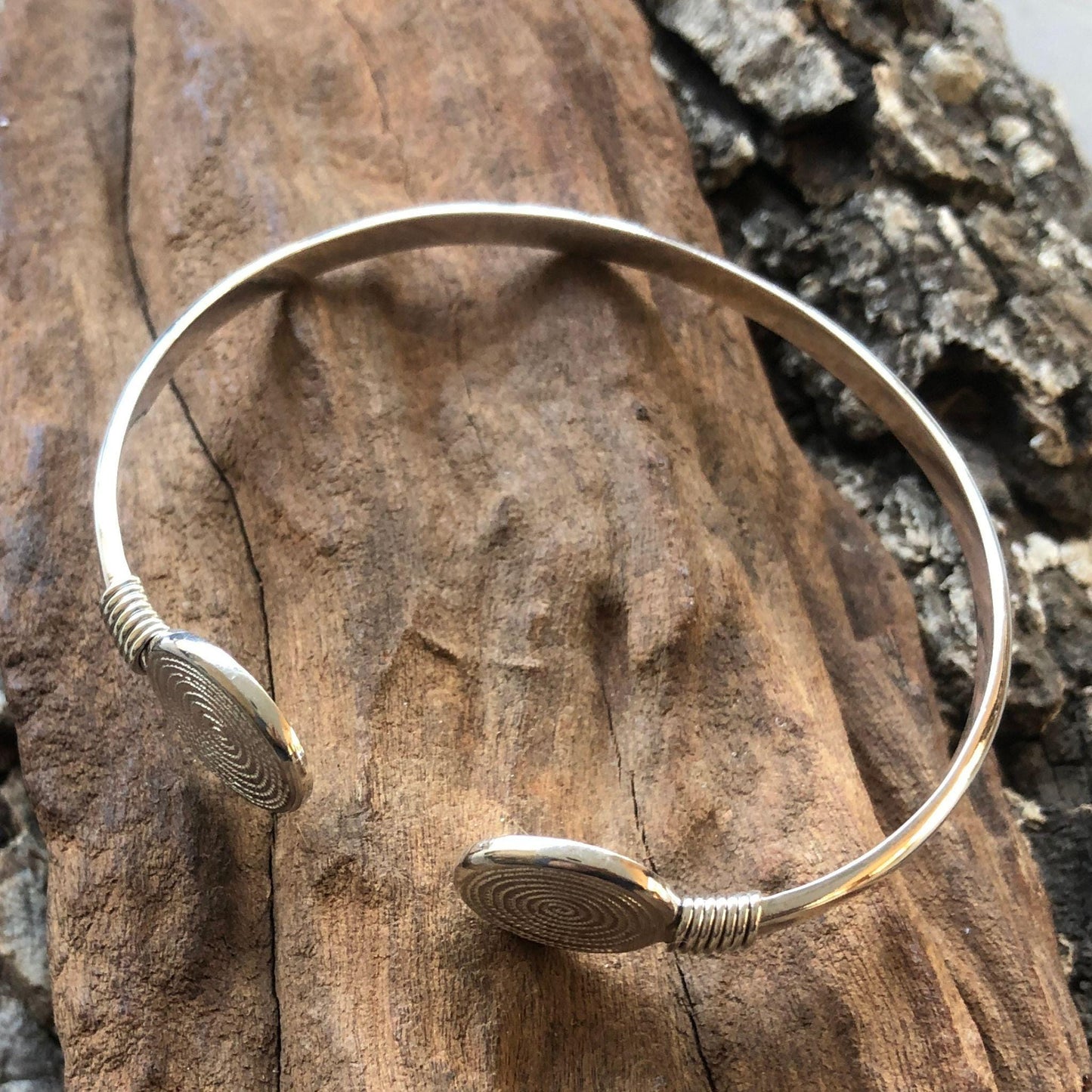 Sterling Silver Double Ndoro Cuff Bangle