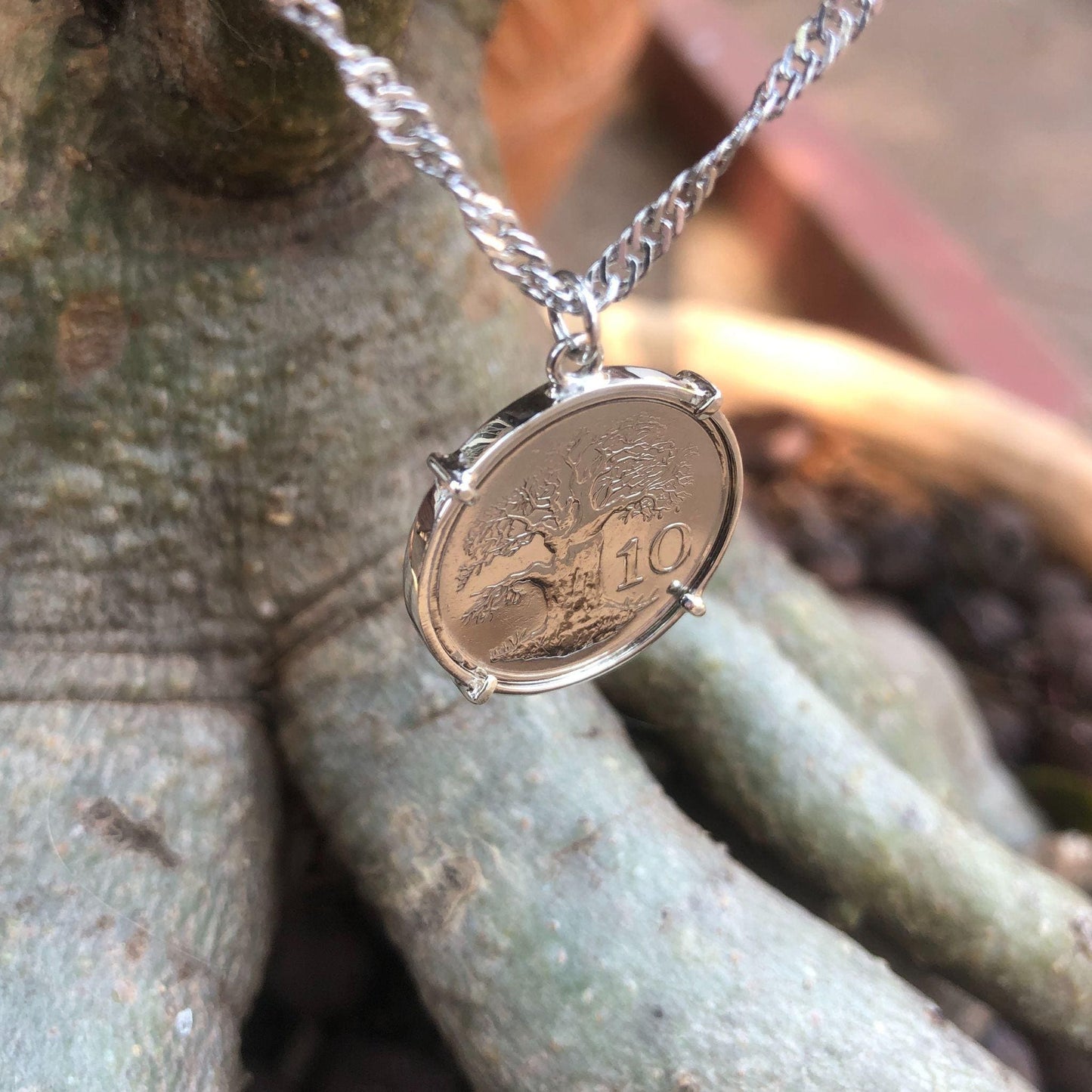 Zimbabwe Baobab Coin with Heavy Chain