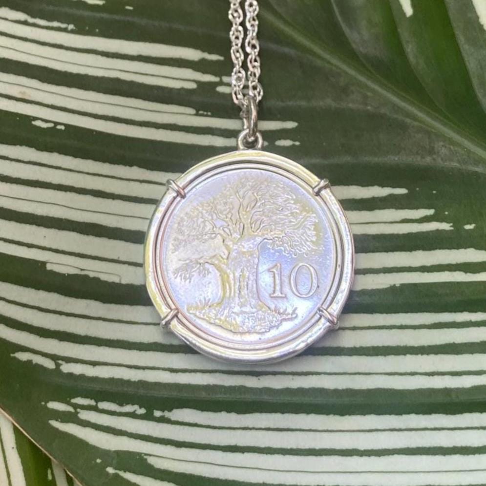 Baobab Coin Necklace from Zimbabwe