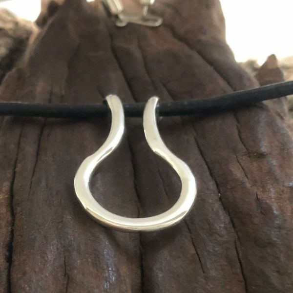 Silver and Leather Ring Saver Necklace