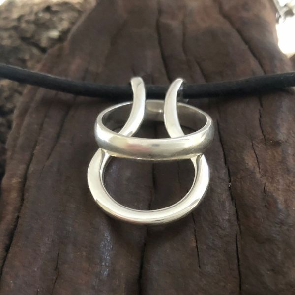 Silver and Leather Ring Saver Necklace