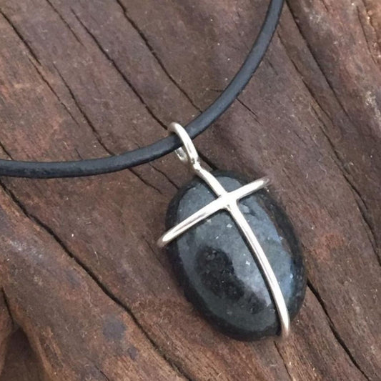 Sterling Silver Mt Inungu Cross with Leather