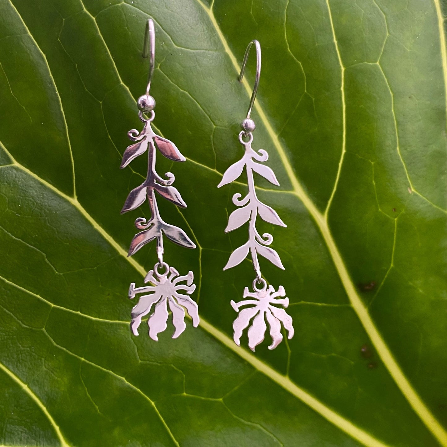 Flame Lily Dangle Earrings