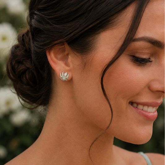 Flame Lily Stud Earrings