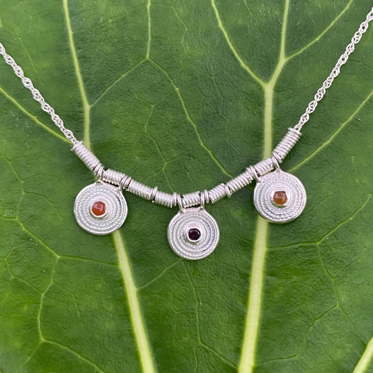 Ndoro Birthstone Necklace - Three Birthstones