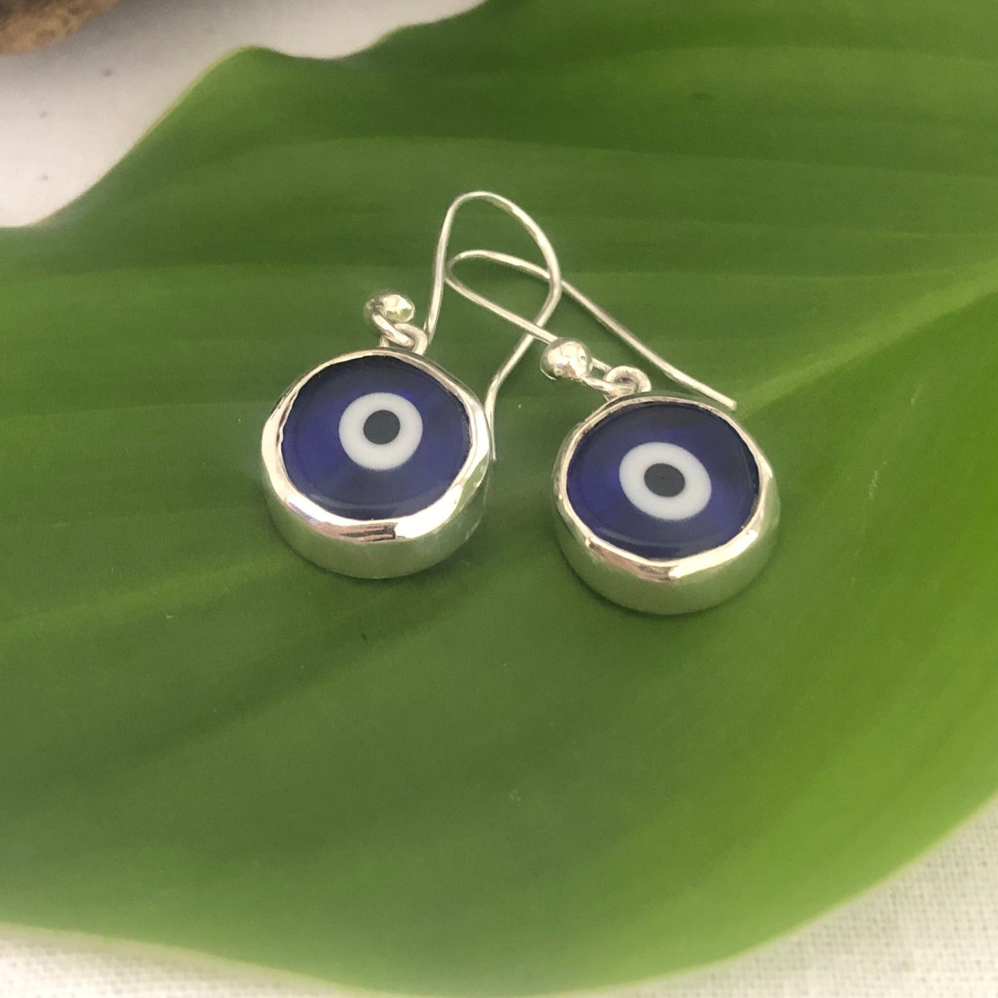 Evil Eye French Hook Earrings