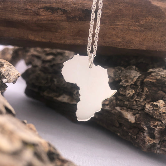 Africa Map Necklace