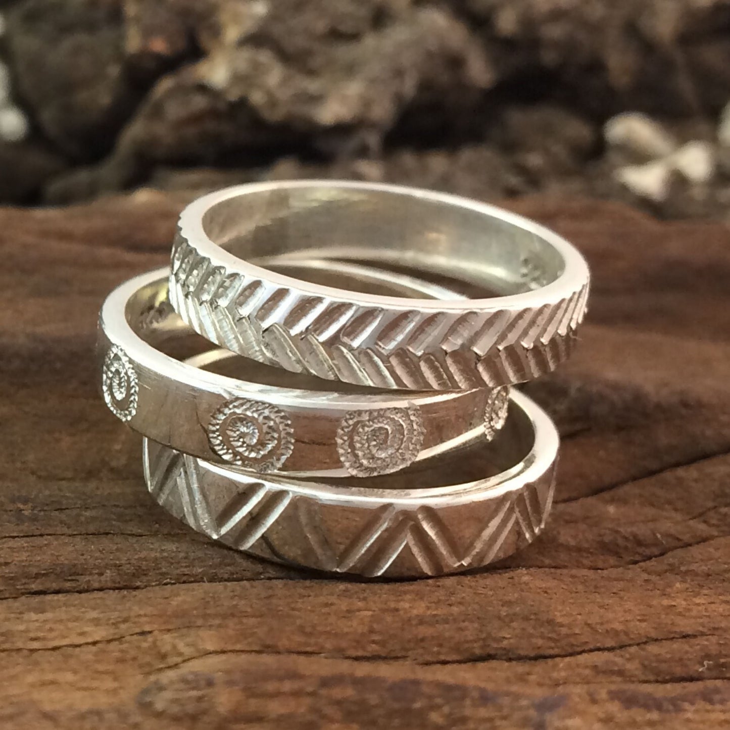 Sterling Silver Great Zimbabwe Stacking Rings