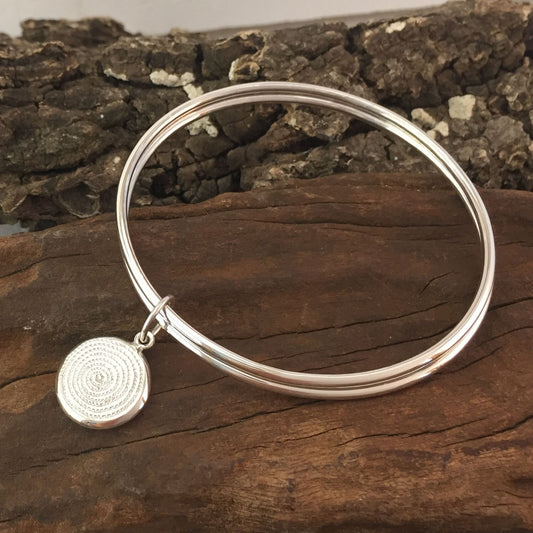 Sterling Silver Ndoro Double Band Bangle