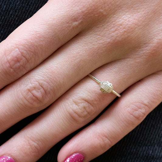 Sterling Silver Mini Elephant Knot Stacking Ring