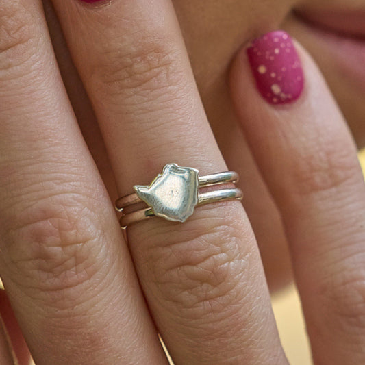 Sterling Silver Zimbabwean Map Ring