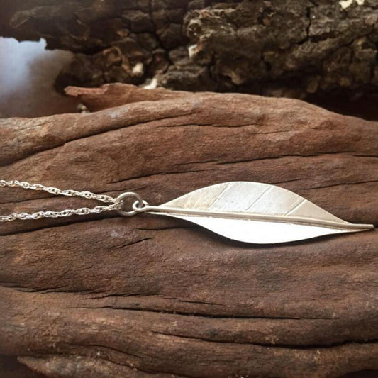 Sterling Silver Leaf Necklace