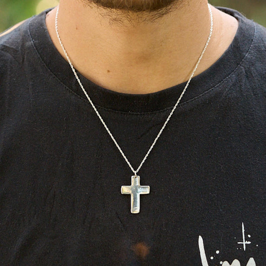 Sterling Silver Solid Cross with no Engraving