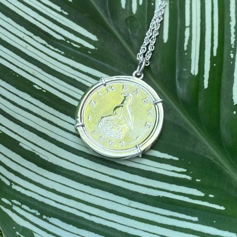 Baobab Coin Necklace from Zimbabwe